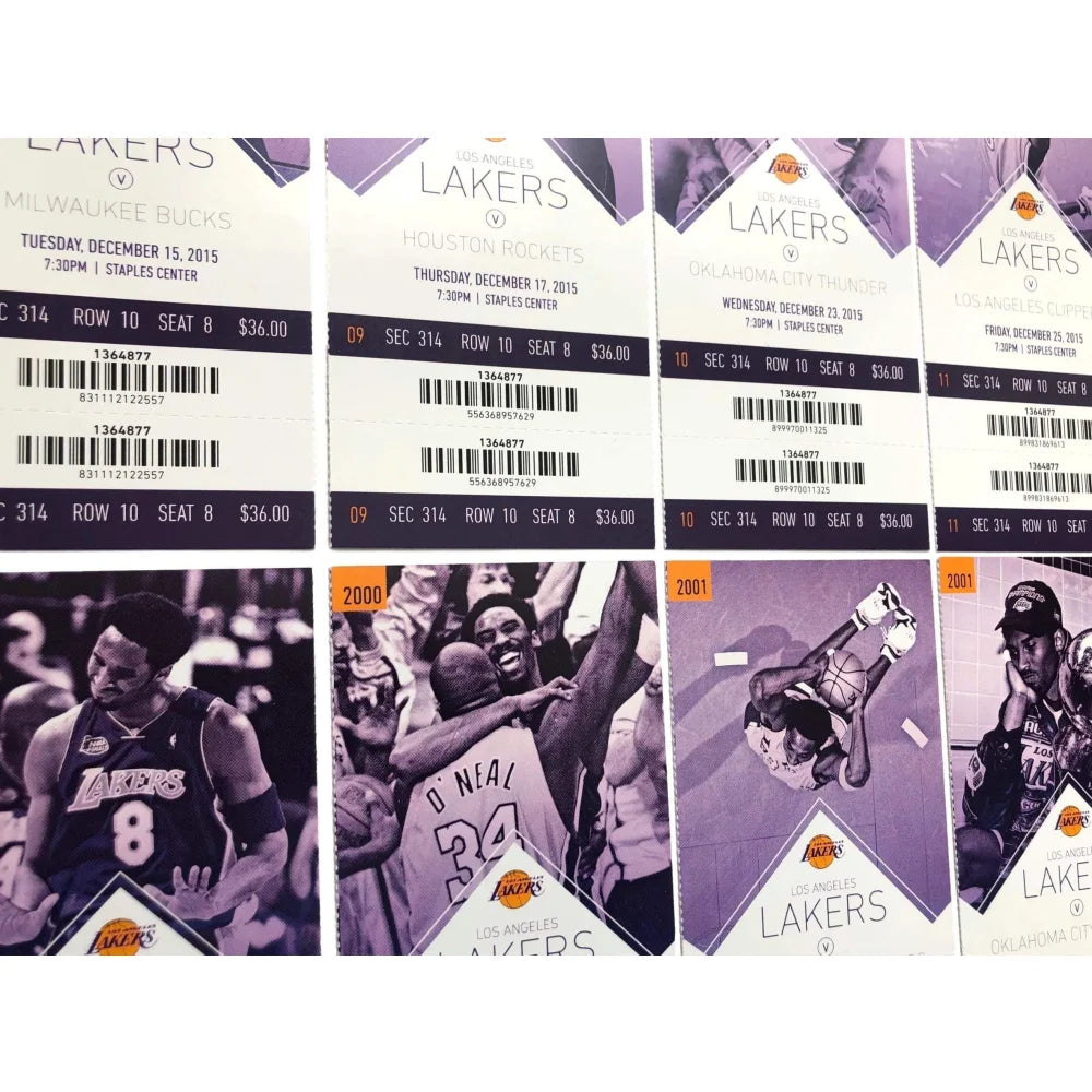 Kobe Bryant Autographed Final Lakers Game Ticket - Season Inscribed 