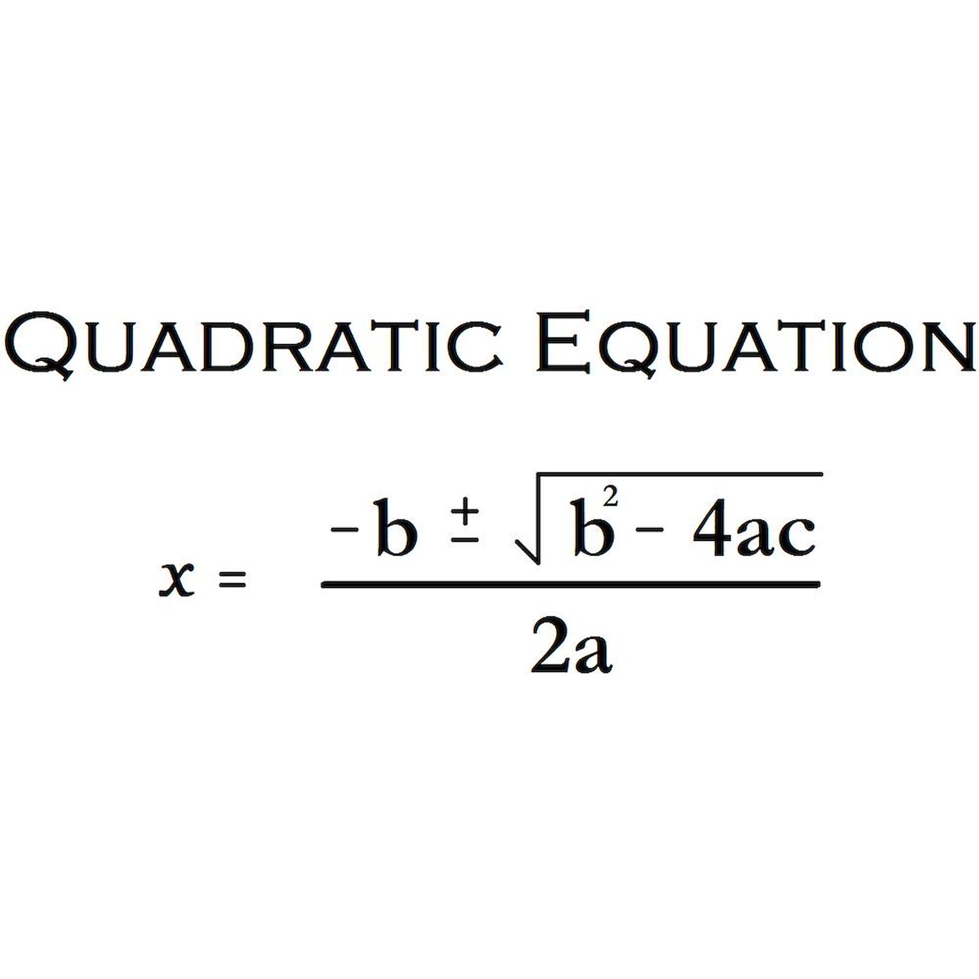 Quadratic Equation Coffee Mug 11 oz (325 ml) - Ceramic Math Teacher Gift for Classroom, Office & Home Use - Funny Science & Algebra Lover Gift Idea