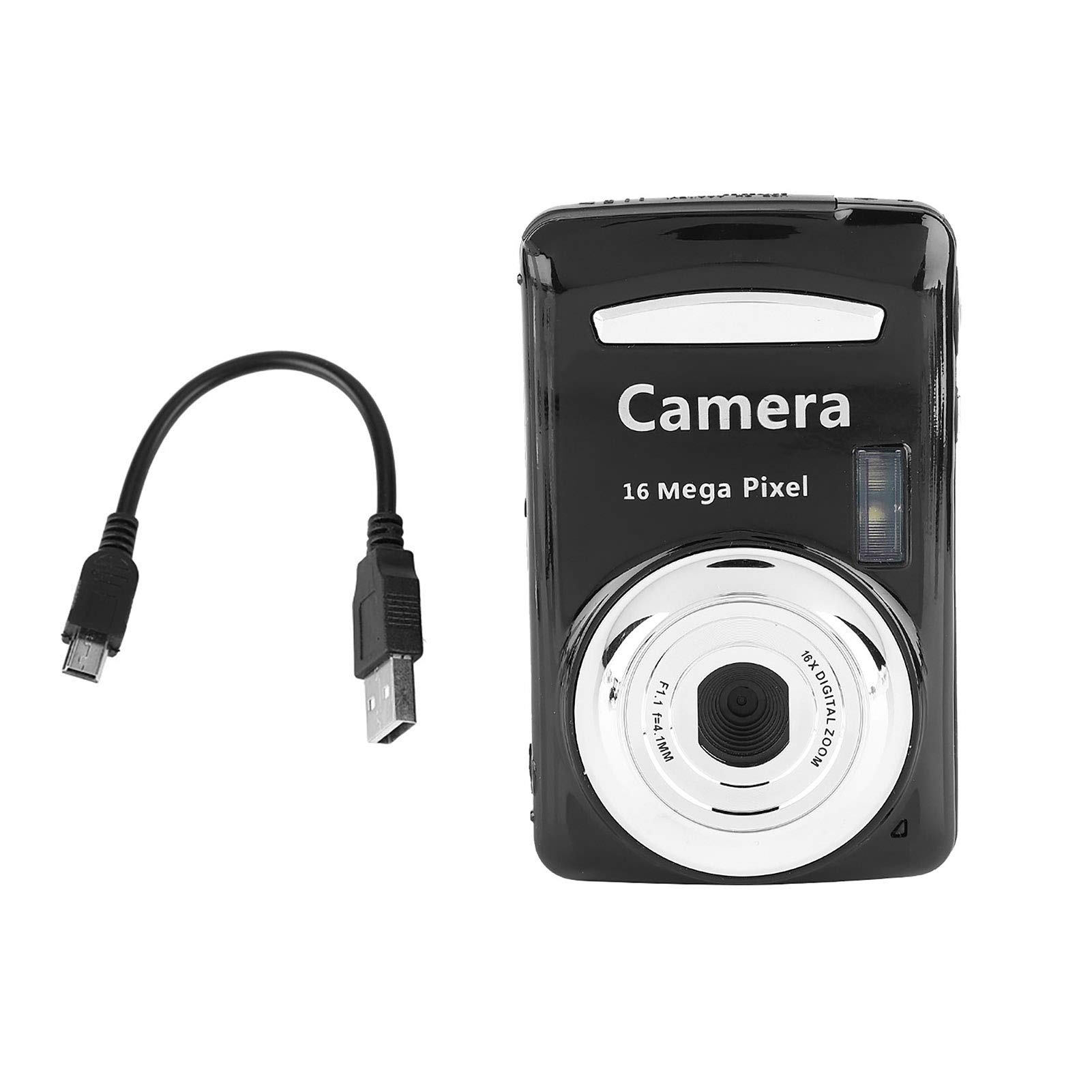16MP HD 720P Mini Outdoor Camera with 30FPS & 16X Digital Zoom - 2.4in Large Screen Compact Digital Camcorder - 3 AAA Battery Powered (Black) - Perfect for Travel, Hiking, and Outdoor Adventures