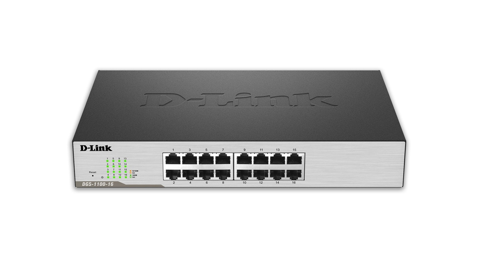 D-Link DGS-1100-16V2 16-Port Gigabit Smart Managed Switch - High-Speed Network Solution for Home Office & Small Business Networking