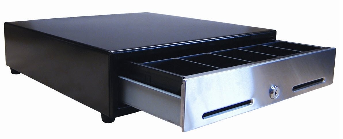 MS CF-405 All Steel USB Cash Drawer - Secure Black Money Tray for Retail Stores, Restaurants & POS Systems (Perfect for Checkout Counters & Small Businesses)