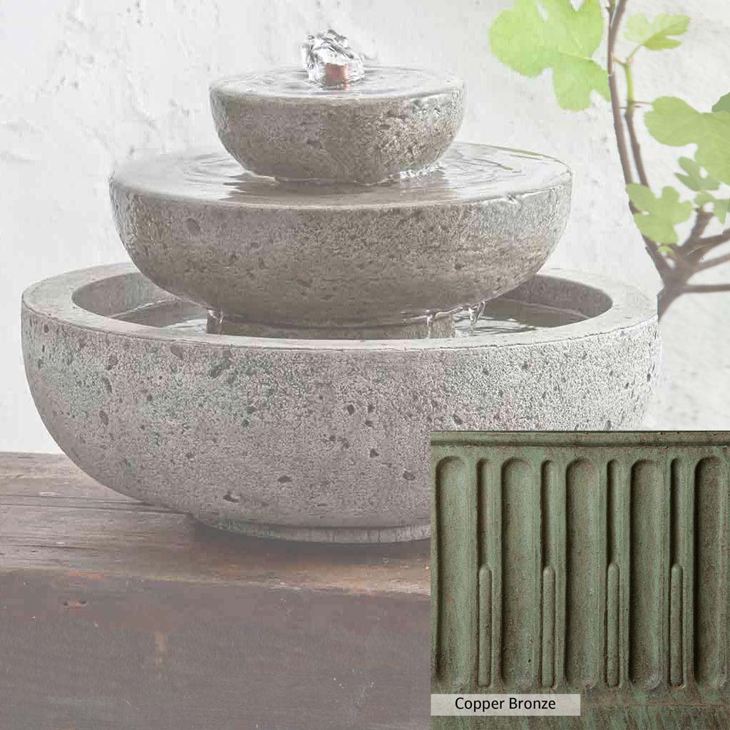 Campania International M Series Platia Outdoor Water Fountain - Elegant Garden Decor for Patio, Yard, and Landscape Design