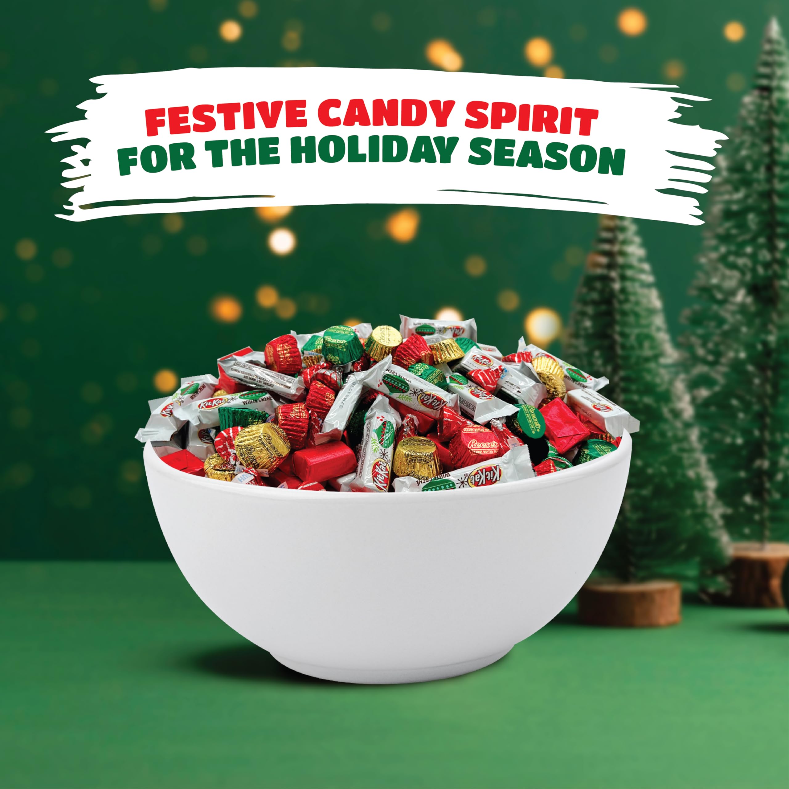 Premium Christmas Candy Assortment - White Creme, Milk & Dark Chocolate Holiday Treats | Bulk 3lb Pack (170 Count) | Perfect for Stocking Stuffers, Gift Baskets & Office Party Favors