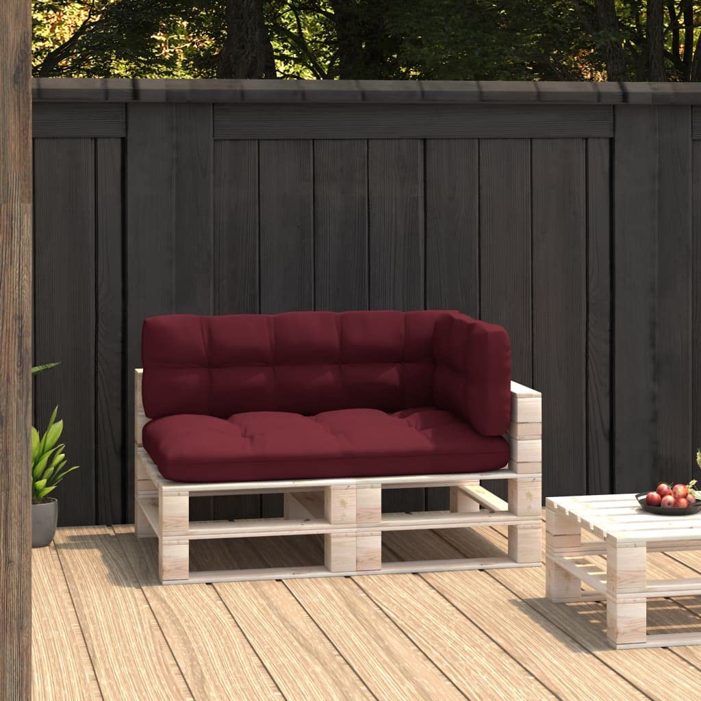3-Piece Patio Sofa Cushion Set - Waterproof Outdoor Seat & Back Cushions for Garden Furniture - Wine Red - Perfect for Backyard, Deck, and Poolside Relaxation
