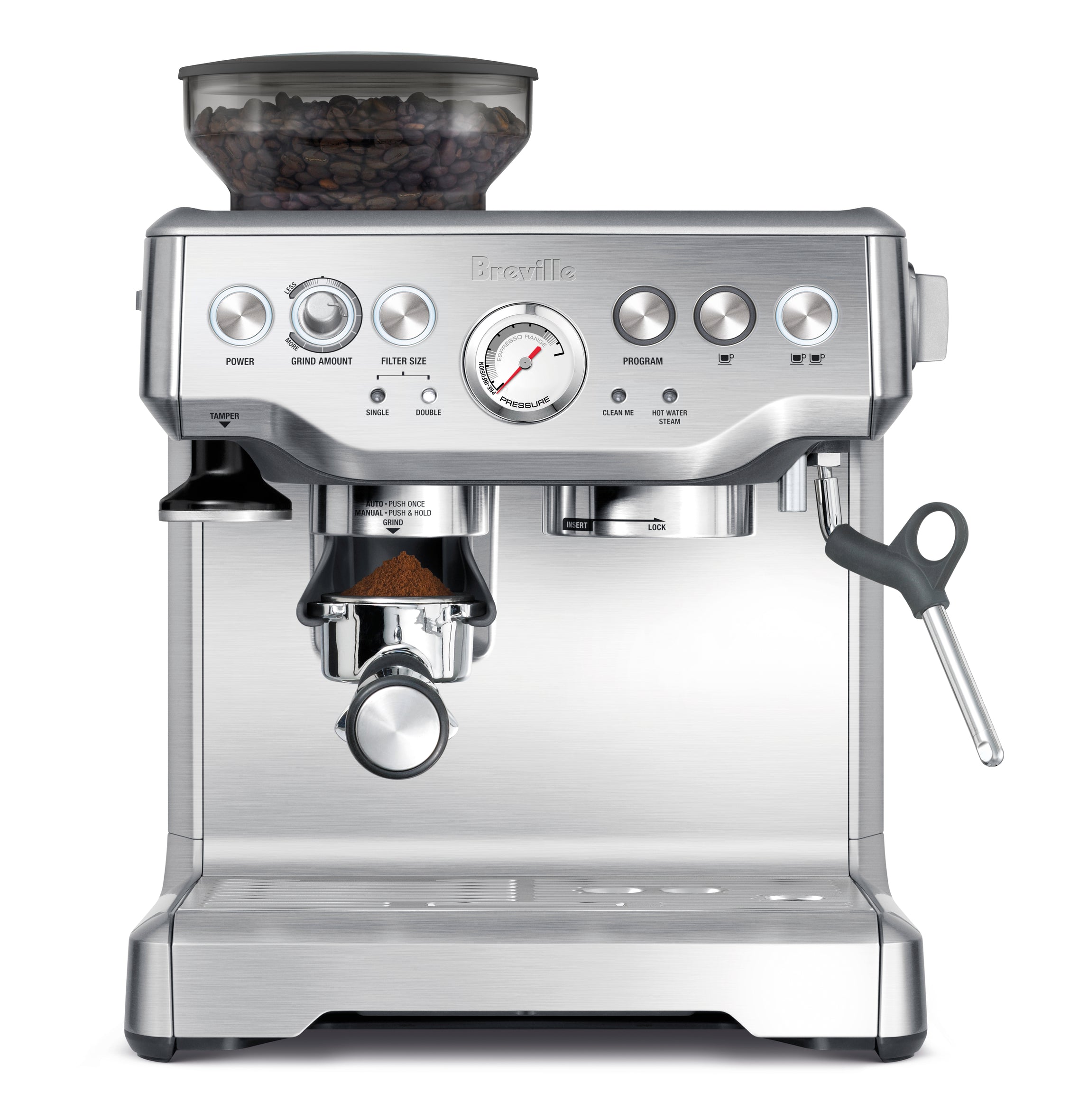 Breville Barista Express BES870XL Espresso Machine with Built-in Grinder - Professional Quality for Home Baristas, Perfect for Coffee Lovers & Entertaining Guests