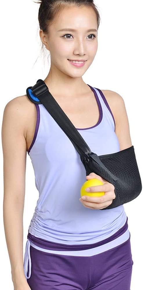Adjustable Arm Sling Shoulder Brace with Thumb Support - Rotator Cuff Support for Injury Recovery & Post-Surgery Care - Comfortable Shoulder Immobilizer for Daily Use & Sports Injury Protection