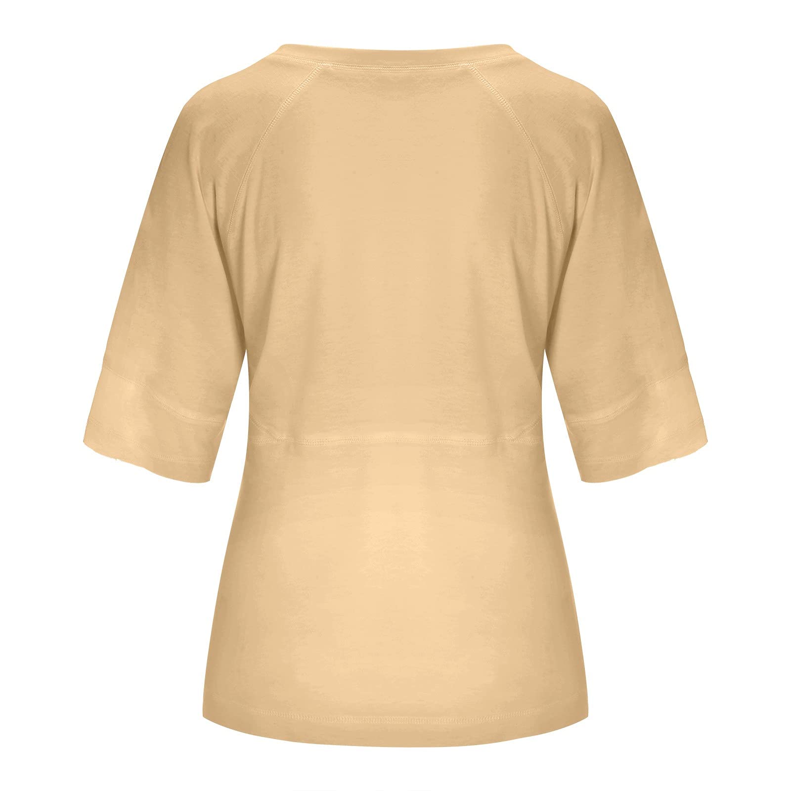 Women's Oversized V-Neck Half Sleeve T-Shirt - Soft Casual Loose Fit Basic Top for Everyday Wear | Perfect for Street Style, Lounge & Summer Outfits