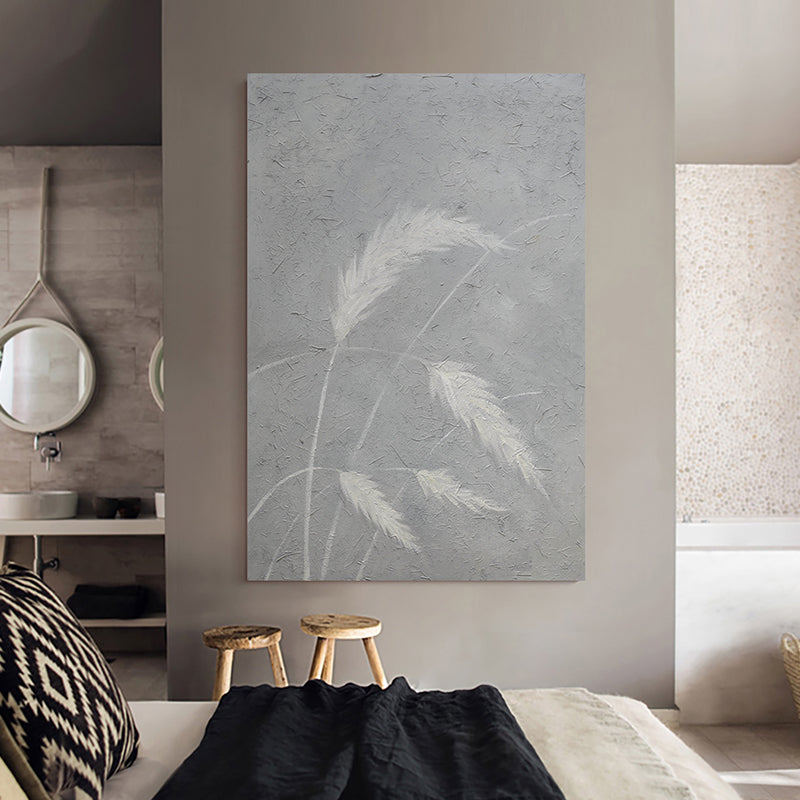Hand Painted Mixed Media Artwork - Original Acrylic on Canvas Painting with Feathers for Wall Decor | Perfect for Living Room, Bedroom & Office