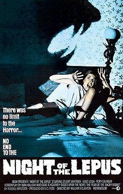 Night of The Lepus (1972) - Classic Horror Movie Poster - Perfect for Halloween Decor, Film Collectors & Vintage Home Theater