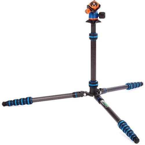 3 Legged Thing Punks Brian 2.0 Carbon Fiber Tripod with AirHed Neo 2.0 Ball Head (Blue) - Lightweight Professional Camera Tripod for Travel, Photography & Videography
