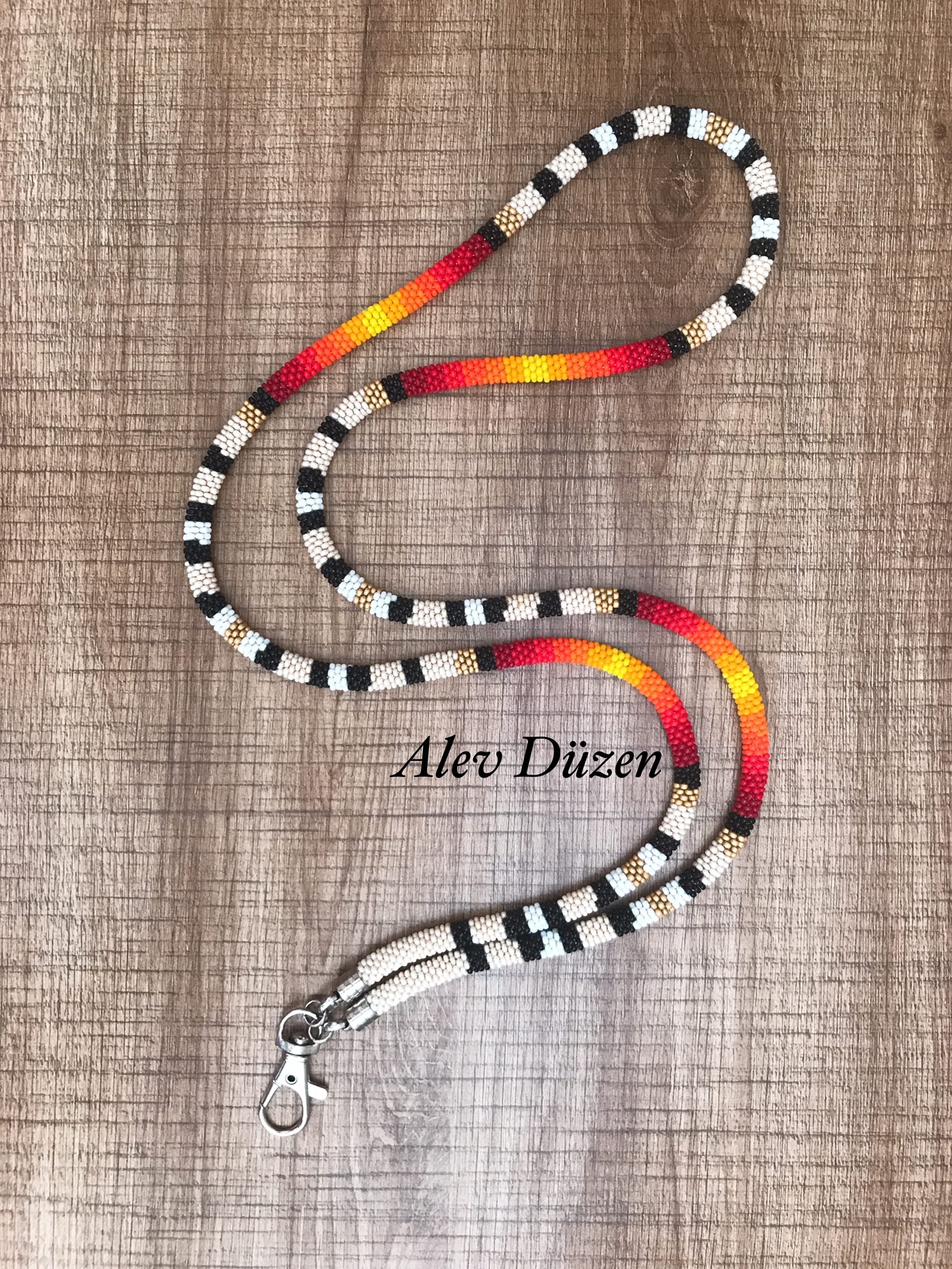 Handmade Native American Beaded Lanyard - Stylish Badge Holder for Women, Teachers & Nurses - Perfect for ID Cards, Keys & Work Accessories