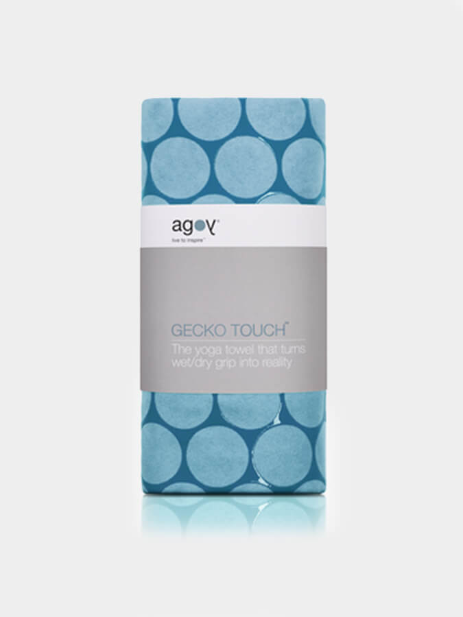 Non-Slip Agoy Gecko Touch Yoga Towel - Ultra Absorbent & Eco-Friendly for Hot Yoga, Pilates & Workouts - Perfect for Grip & Sweat Control in Studios or Home Gym