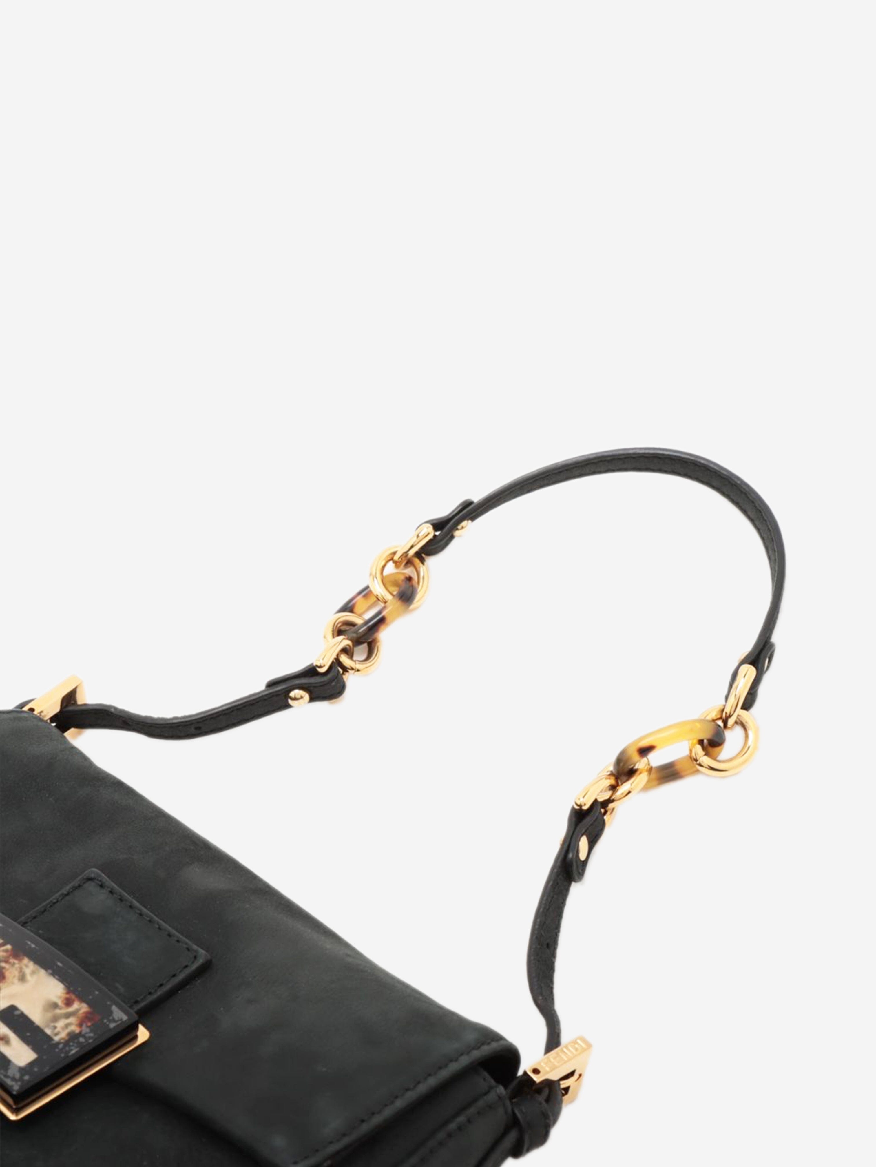 Black Mamma Baguette Leather Shoulder Bag - Stylish Crossbody Purse for Women | Perfect for Work, Travel & Everyday Use