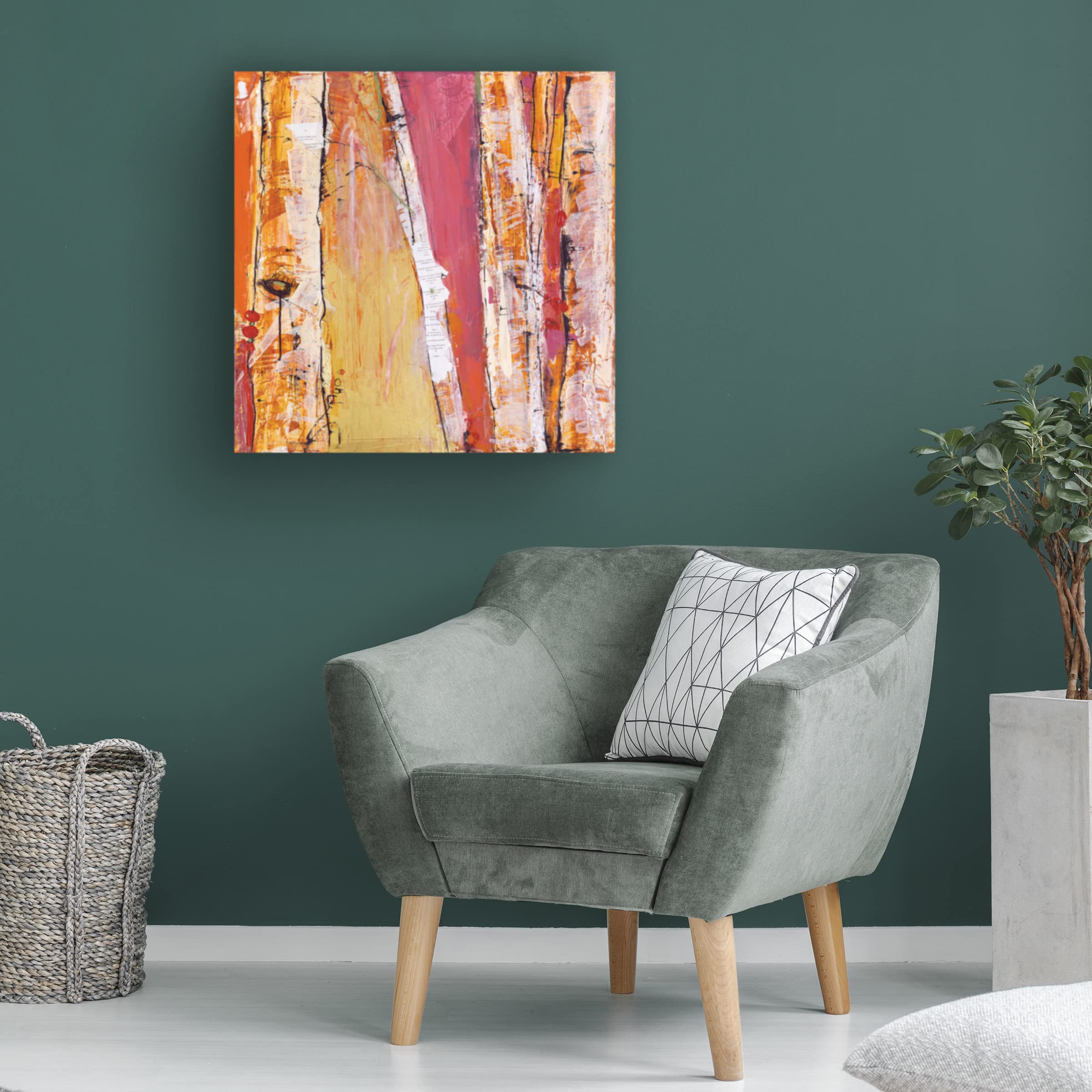 Kellie Day 'Where the Sun Sleeps I' Canvas Wall Art Print - Modern Abstract Landscape Painting for Living Room, Bedroom & Office Decor