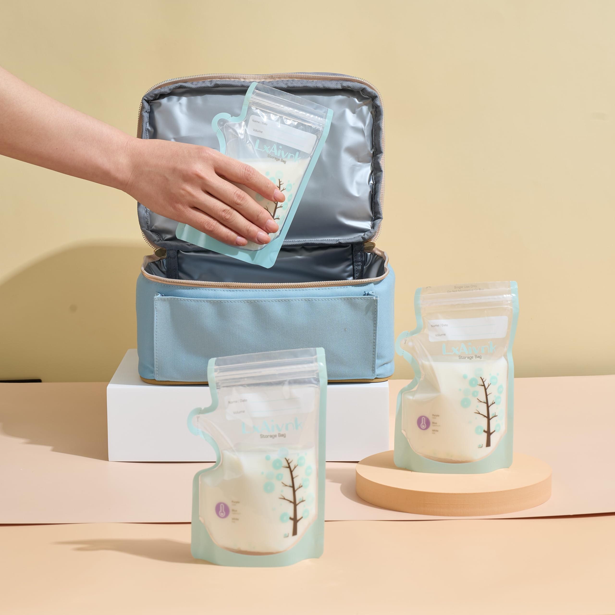 **6oz (180ml) Breast Milk Storage Bags - 105 Count, Leak-Proof Freezer Bags for Breastfeeding Moms, BPA-Free & Durable Thin Design - Ideal for Pumping, Storing, and Organizing Breast Milk**