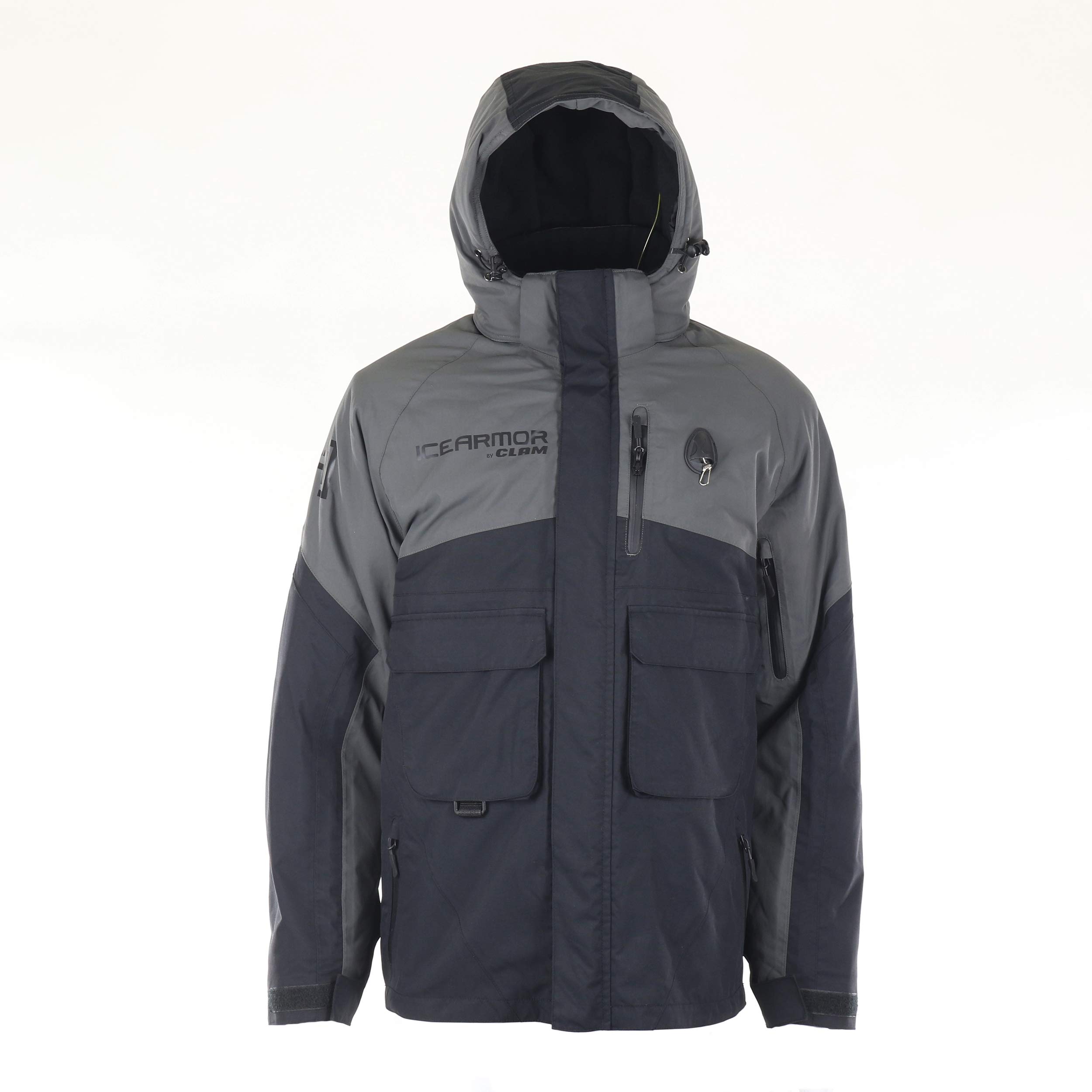 Clam Ascent Float Parka - Waterproof, Windproof & Insulated Ice Fishing Jacket with MotionFloat Safety & Rapid Drainage - Perfect for Winter Fishing, Boating, and Cold Weather Outdoor Activities