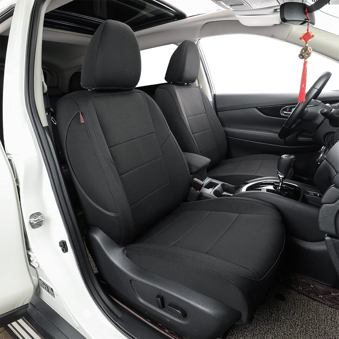 Premium Custom Seat Covers for 2019-2022 Toyota RAV4 Hybrid (Excludes XSE & 2022 SE Hybrid) - Full Set Black Car Seat Protectors - Perfect for Road Trips, Daily Commutes & Pet Protection