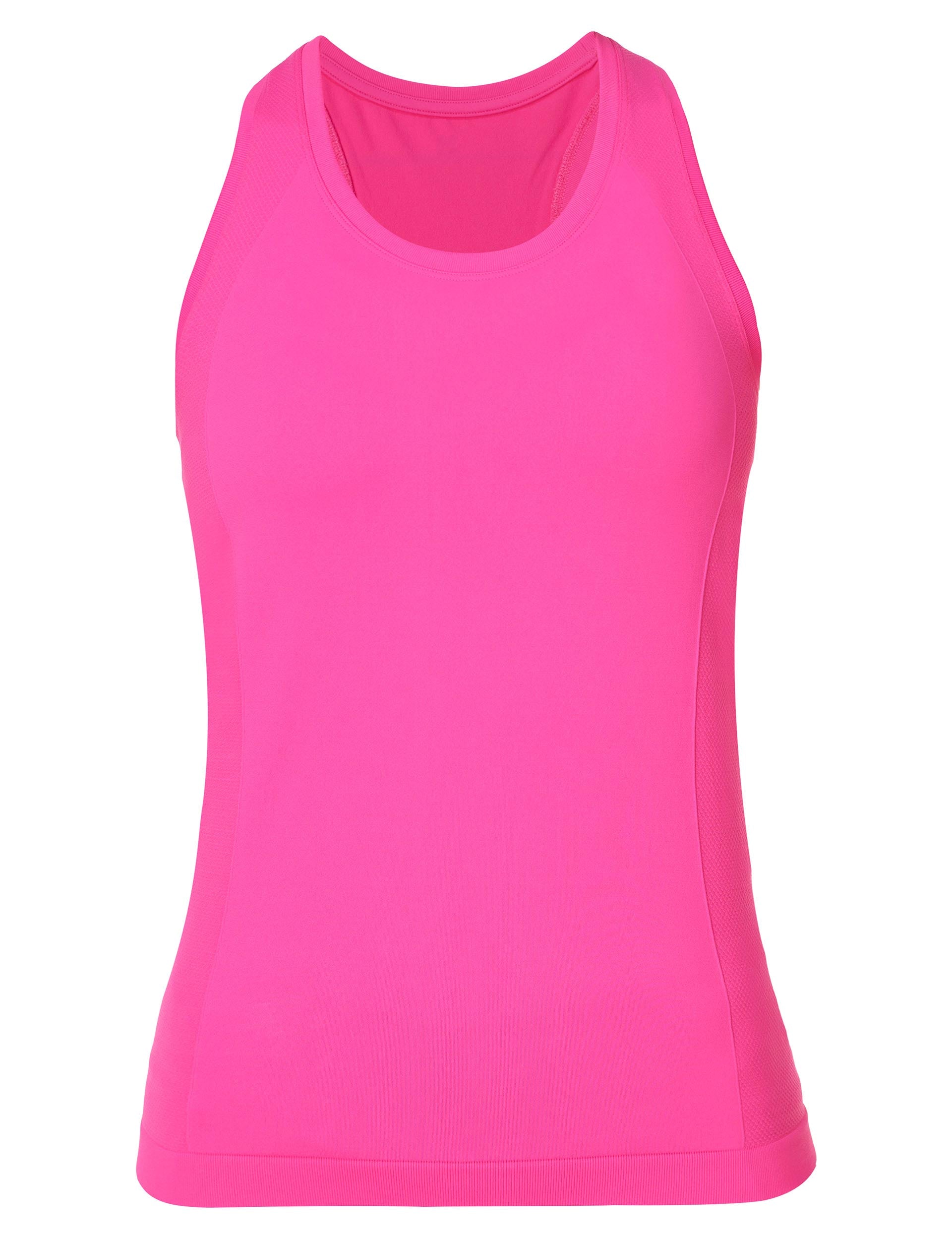 Seamless Gym Vest for Athletes - Fuchsia Pink Workout Top for Women | Perfect for Yoga, Running & Fitness Training