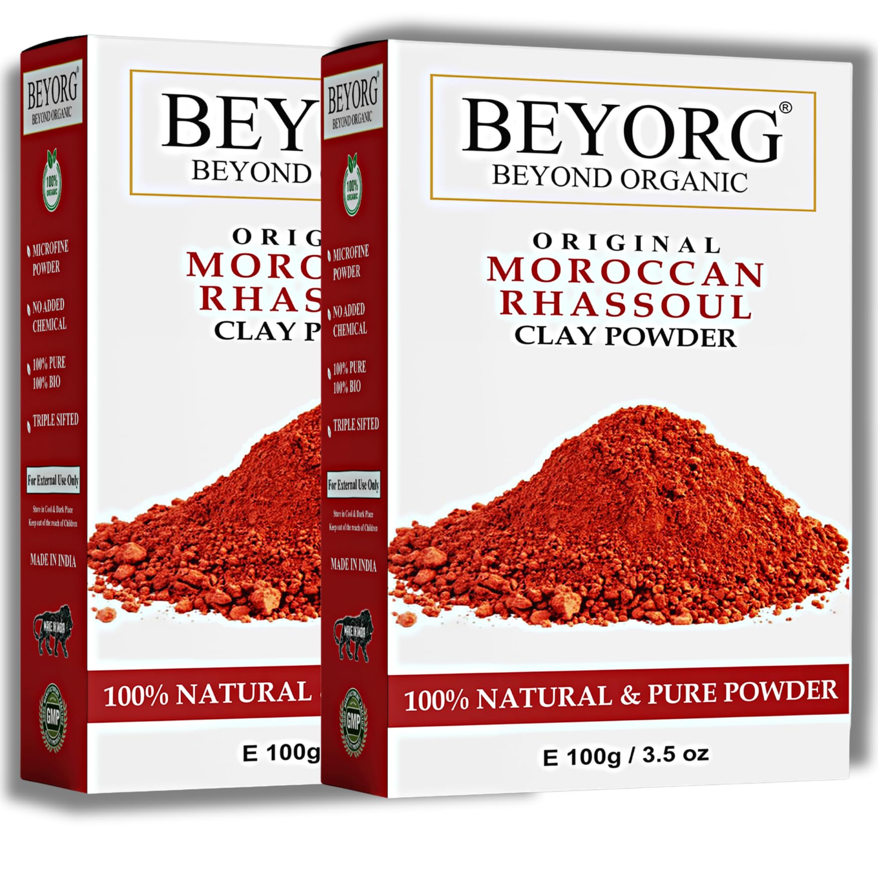 Pure Moroccan Rhassoul Clay Powder for Acne & Blemish Treatment - Organic Facial Mask for Clear Skin & Deep Pore Cleansing - Perfect for Detox, Glowing Skin & Spa Days at Home