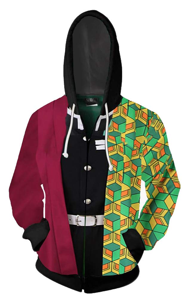 Demon Slayer Anime Kimetsu no Yaiba 3D Printed Hoodie - Stylish Unisex Pullover Hooded Sweatshirt for Cosplay, Anime Conventions & Casual Wear