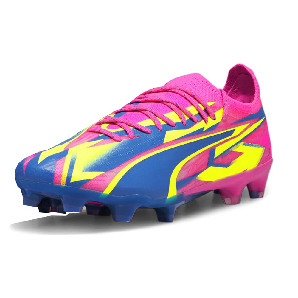 PUMA Ultra Ultimate Energy Firm Ground Soccer Cleats - Men's Size 8.5 Pink | Lightweight Football Shoes for Firm Natural Grass | Perfect for Training, Matches & Competitive Play