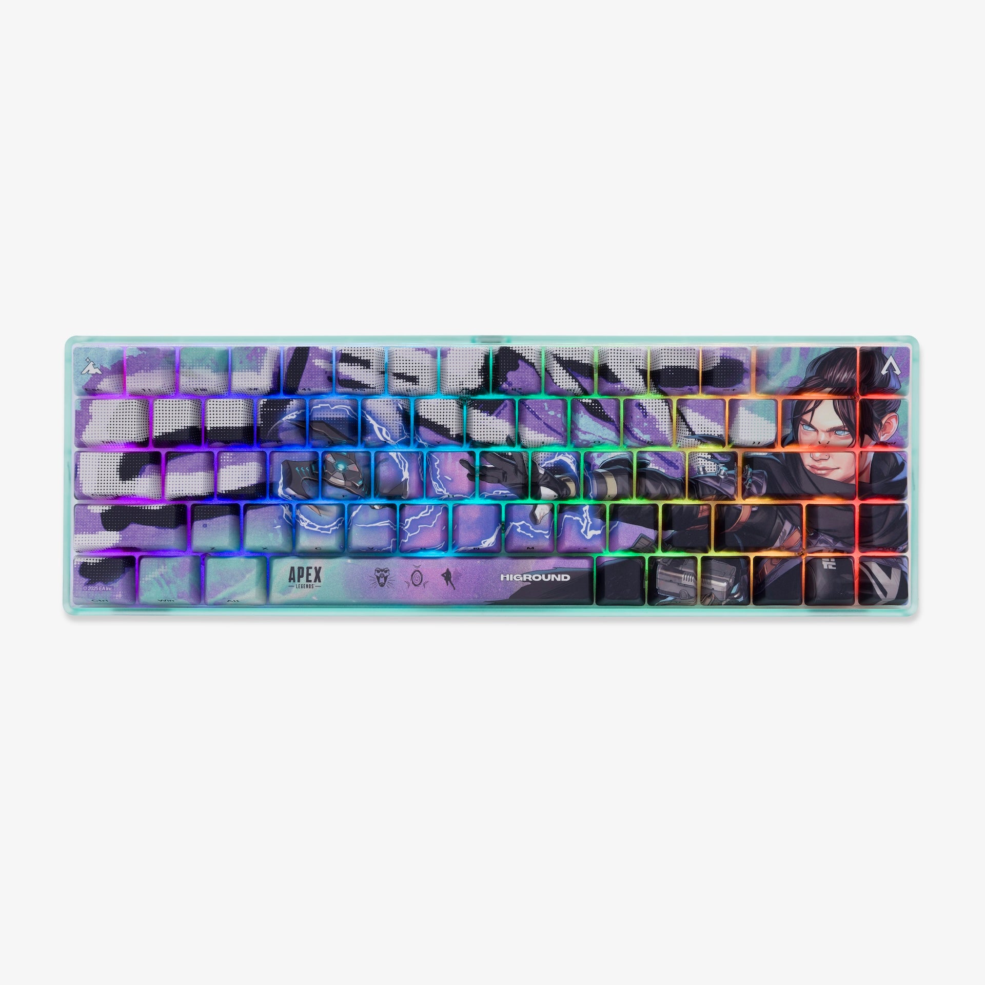 Apex Legends™ Higround Basecamp 65+ Mechanical Gaming Keyboard - Wraith Edition | Compact 65% Layout, RGB Backlit, Wired USB-C | Perfect for FPS Gaming & Esports Tournaments