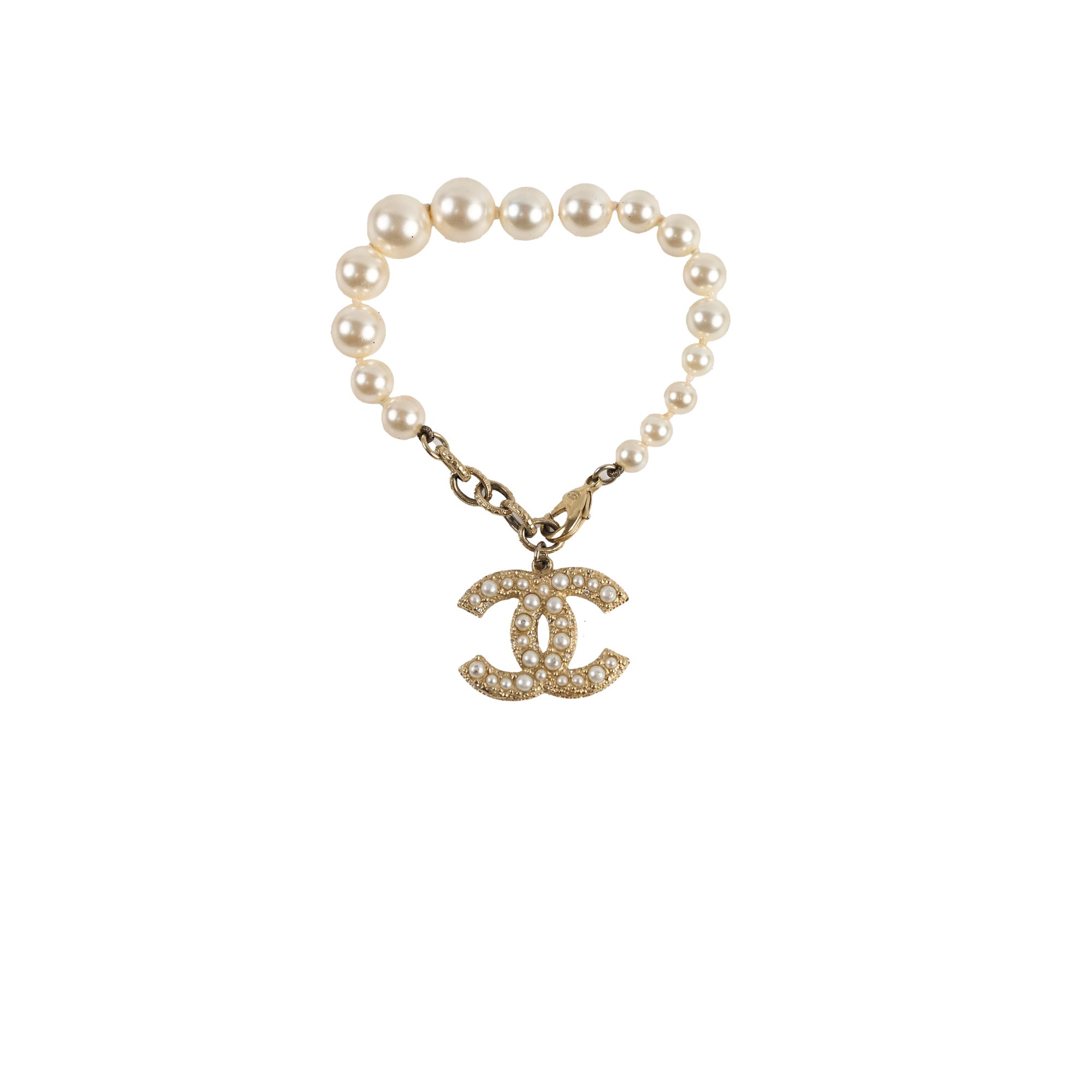 Chanel CC Logo Pearl Bracelet for Women - Luxury Fashion Jewelry Gift for Birthday, Anniversary & Special Occasions