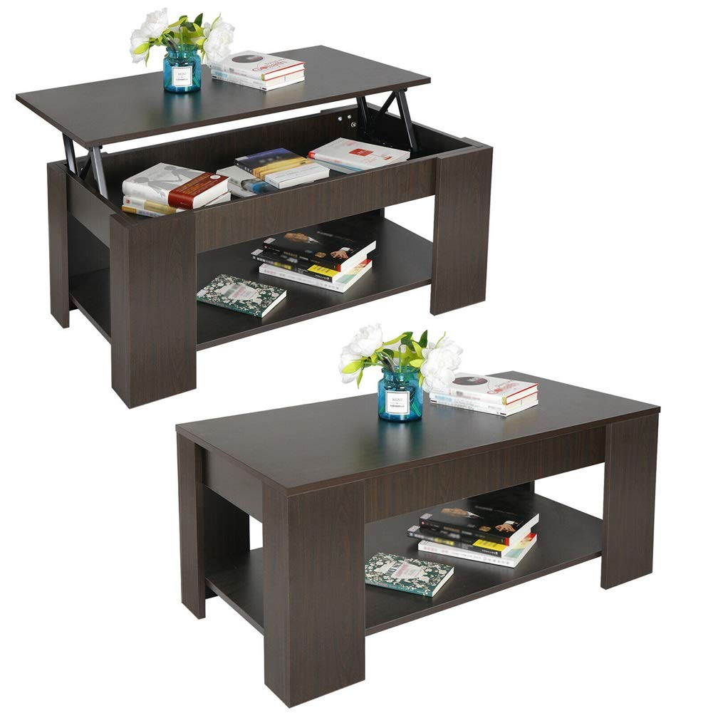 Lift Top Coffee Table with Storage - Living Room Furniture for Small Spaces