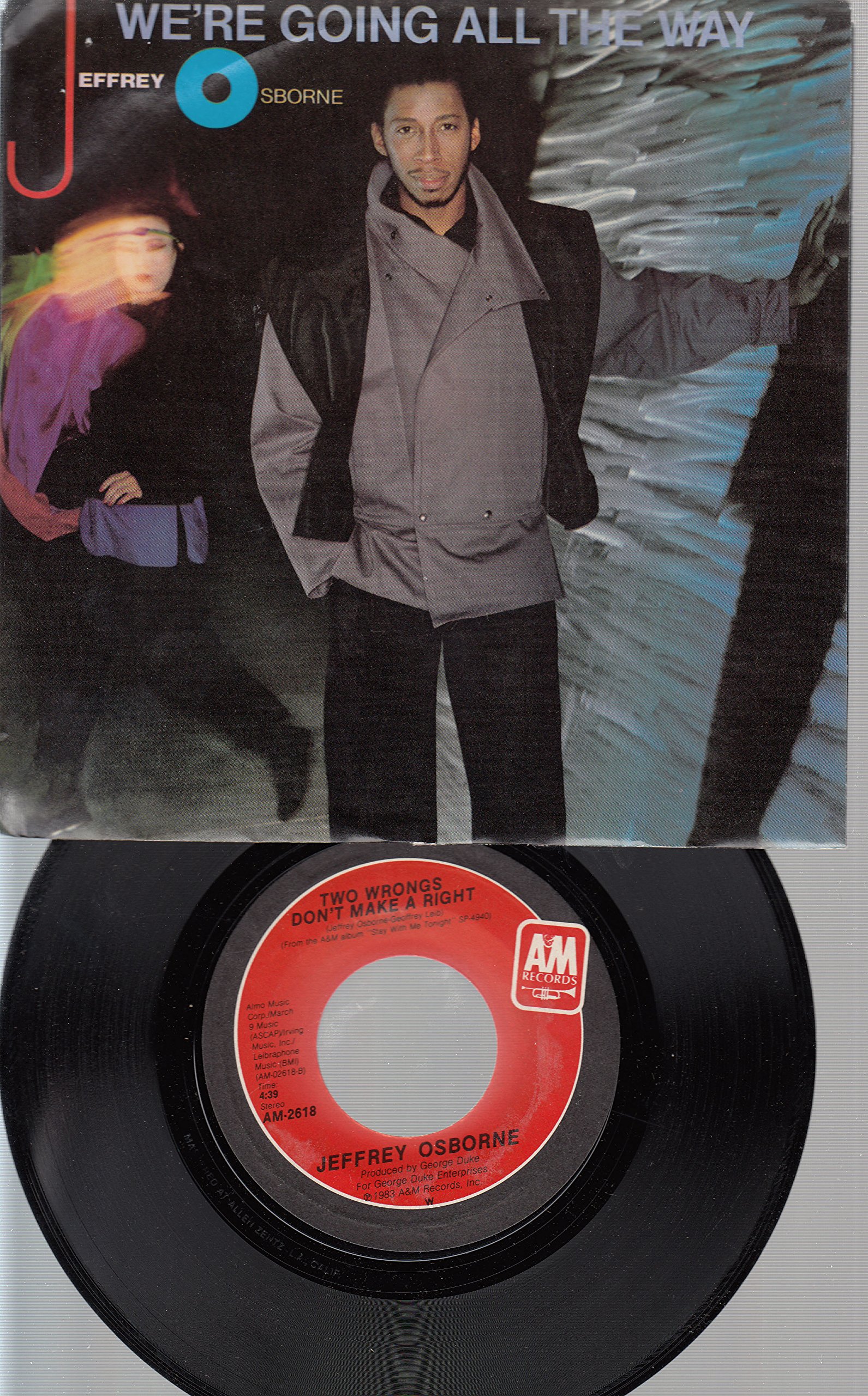 JEFFREY OSBORNE 45 RPM Vinyl Record - We're Going All The Way / Two Wrongs Don't Make A Right - Classic Soul Music for Collectors & DJs - Perfect for Vintage Music Lovers & Retro Parties