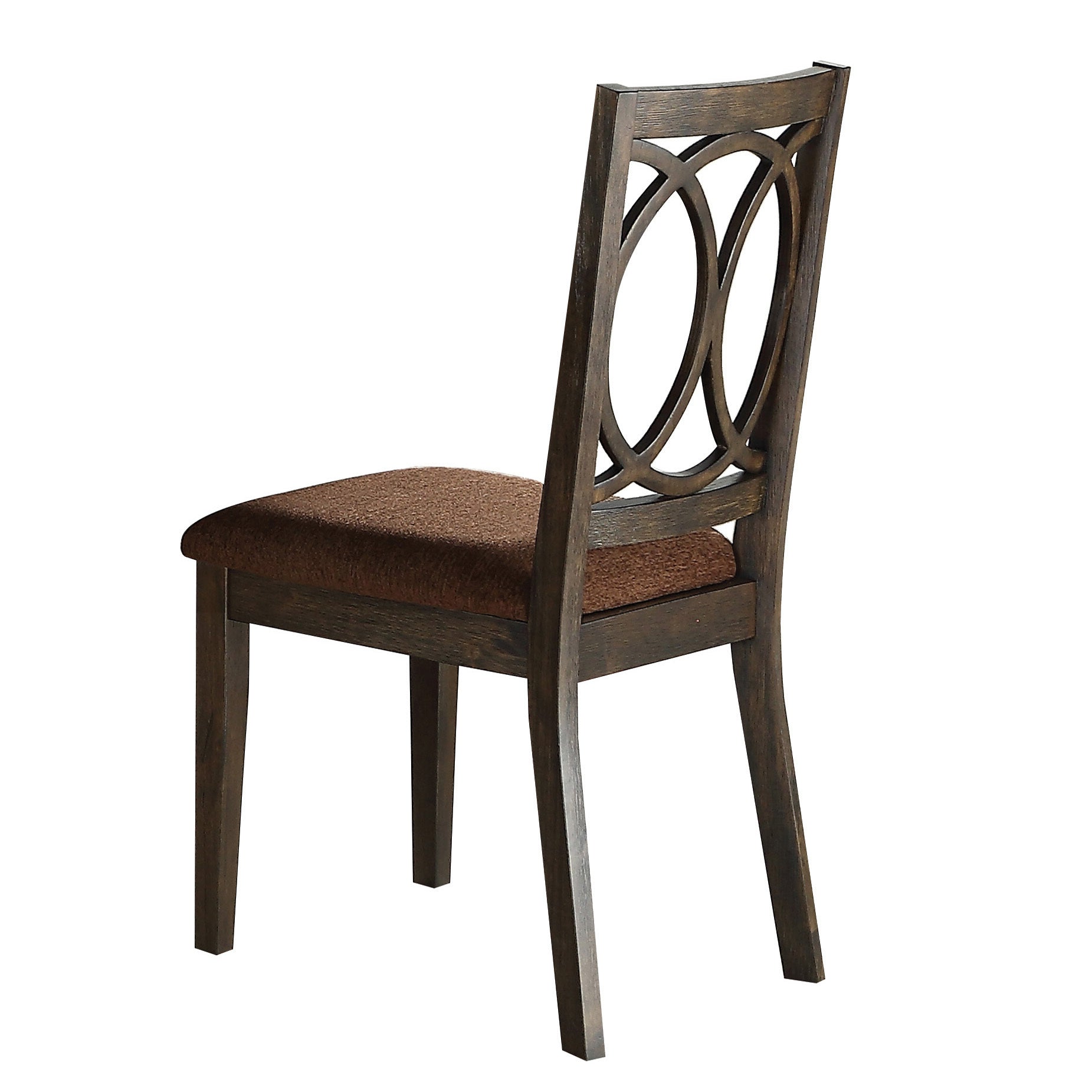 Brown & Espresso Side Chairs with Padded Seat - Set of 2 Comfortable Dining Chairs for Kitchen, Breakfast Nook, or Small Space Decor