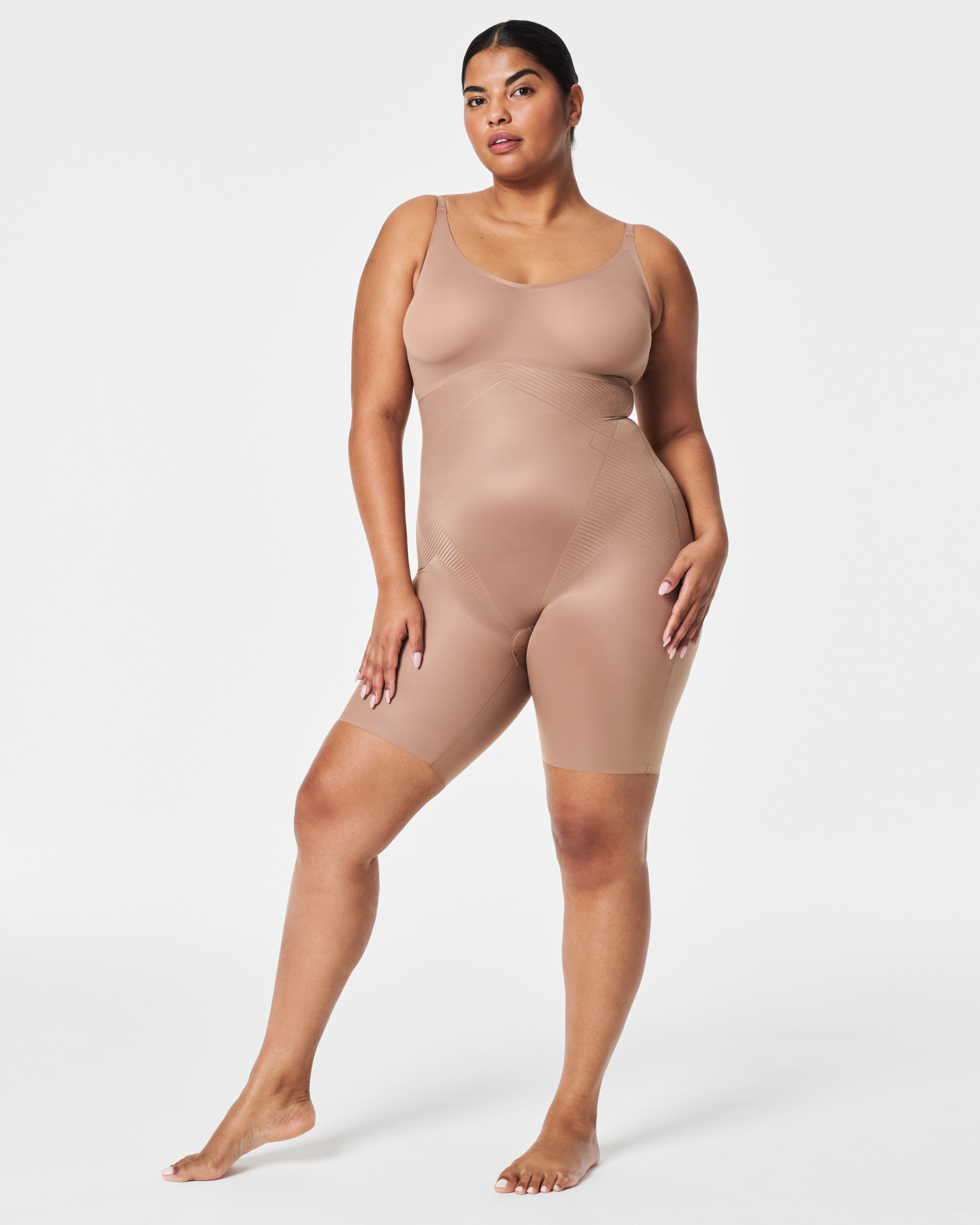 SPANX Shapewear Invisible Mid Thigh Bodysuit for Women - Seamless Slimming Shapewear for Everyday Wear & Special Occasions