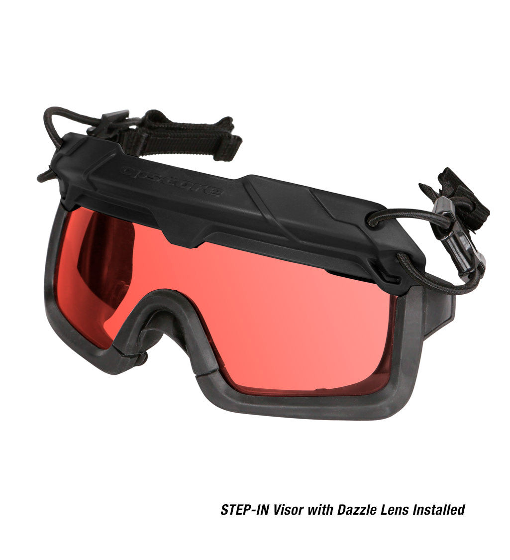 Ops Core Step-In Visor with Laser Dazzle Protection - Tactical Helmet Accessory for Military, Airsoft & Outdoor Activities