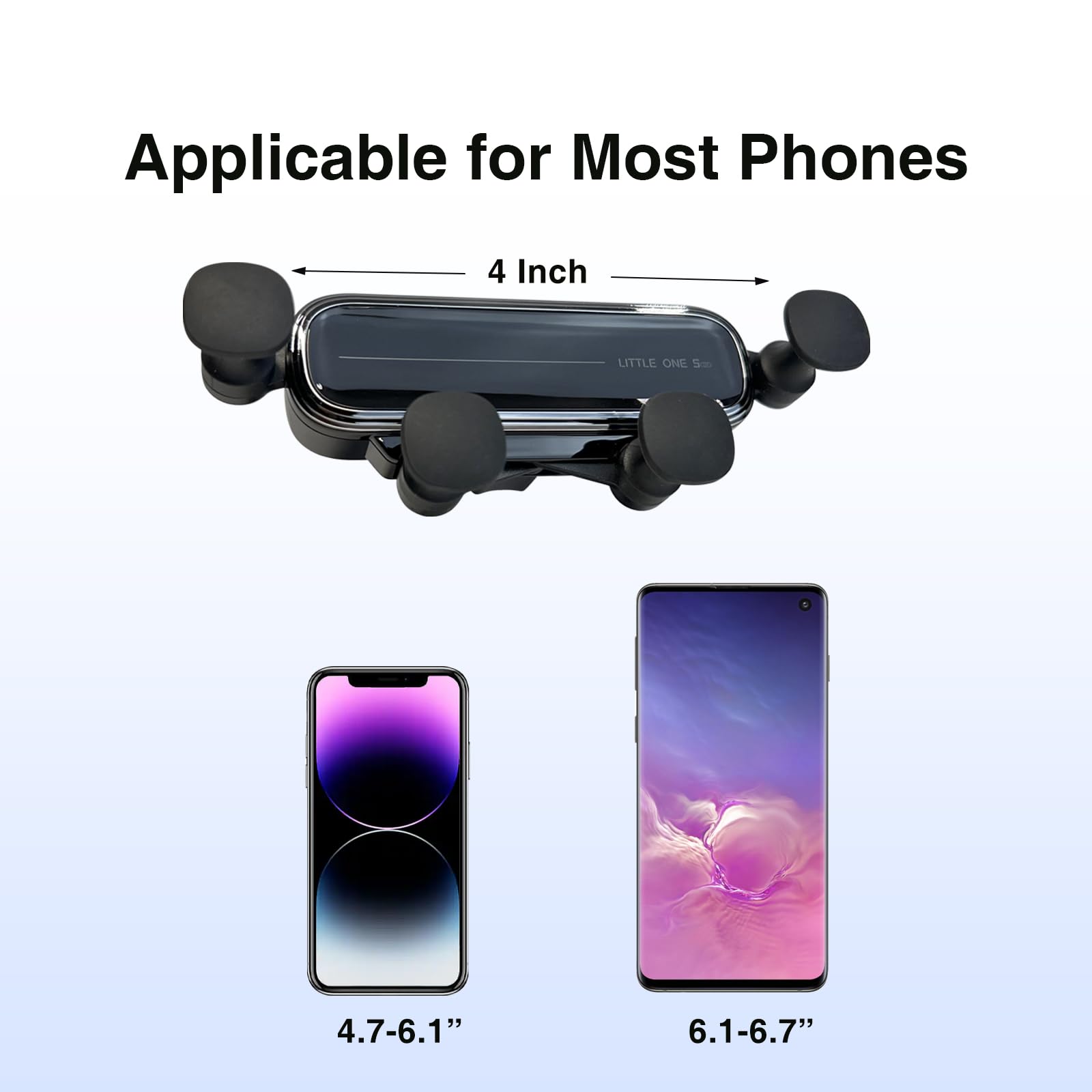 Tesla Phone Holder for Model 3 & Y - Gravity Black Foldable Car Mount Accessories (2019-2024) | Perfect for Navigation & Hands-Free Calling While Driving
