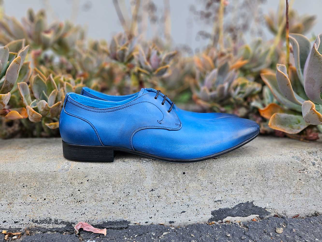 KS308-03 Men's Lace-Up Oxford Dress Shoes in Charcoal - Classic Business & Formal Wear for Office, Weddings & Special Occasions