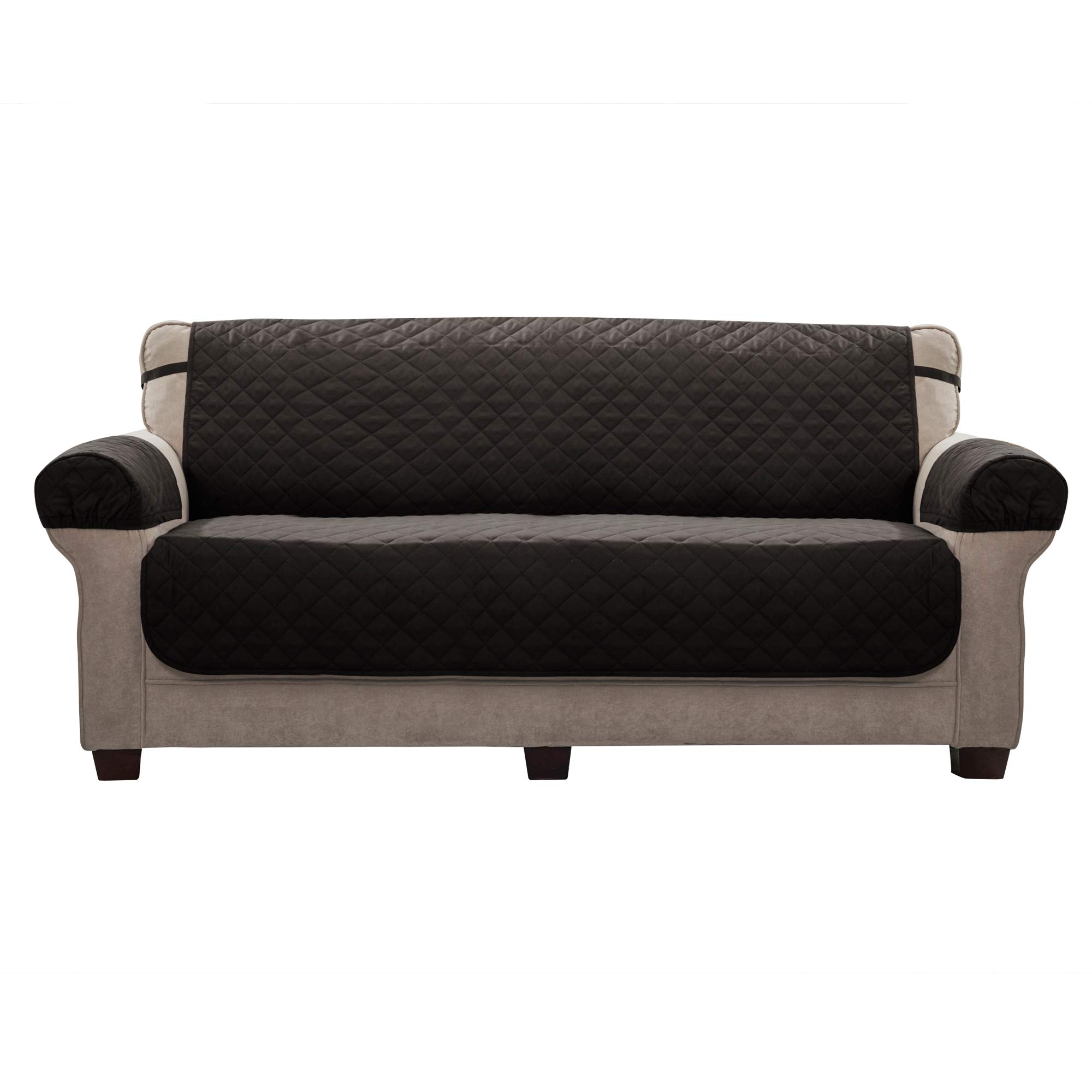 Zenna Home Reversible Sofa Cover - Pet Proof Furniture Protector, Black - Perfect for Living Room, Bedroom & Pet Owners