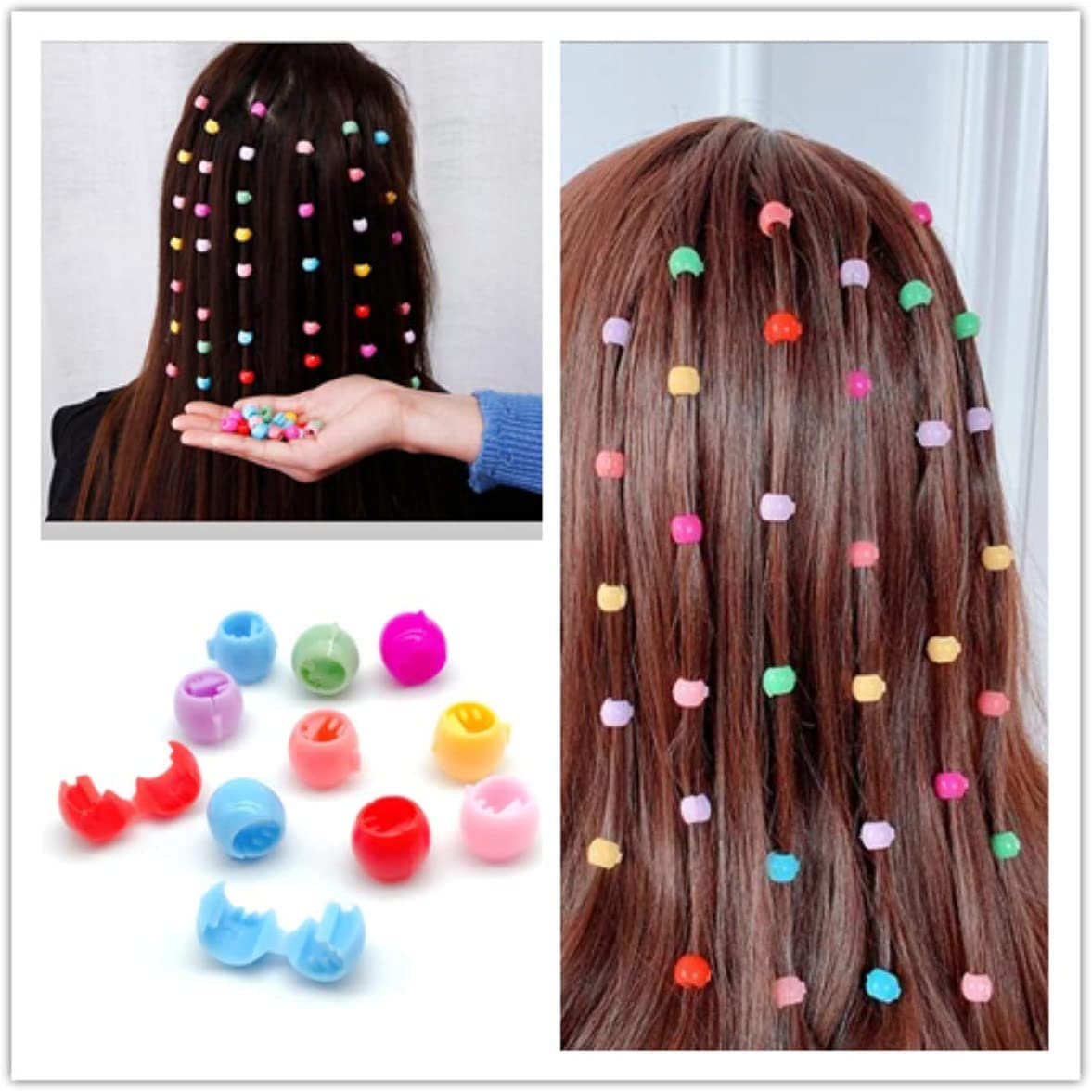 100 Pcs Mini Rainbow Hair Clips & Tiny Claw Clips for Braids - Cute Hair Accessories for Girls & Women - Perfect for School, Parties & Daily Styling