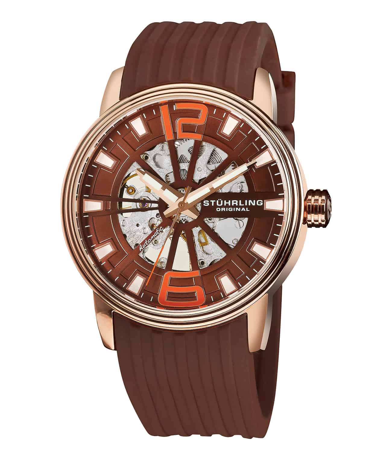 Delphi Achilles 1078 Automatic 44mm Skeleton Watch for Men - Luxury Mechanical Timepiece with Transparent Dial - Perfect for Business, Formal Events & Collectors