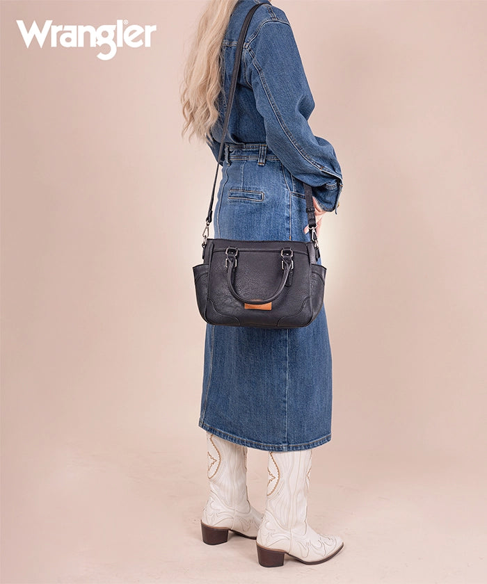 Wrangler Genuine Leather Buckle Tote Bag for Women - Stylish & Durable Handbag for Work, Travel & Everyday Use
