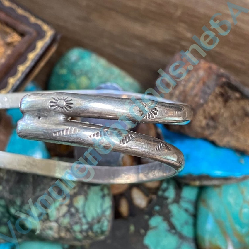 Authentic Navajo Sterling Silver Turquoise Bracelet No.8 - Handmade Native American Jewelry for Women, Boho Chic Accessories for Casual Wear & Special Occasions