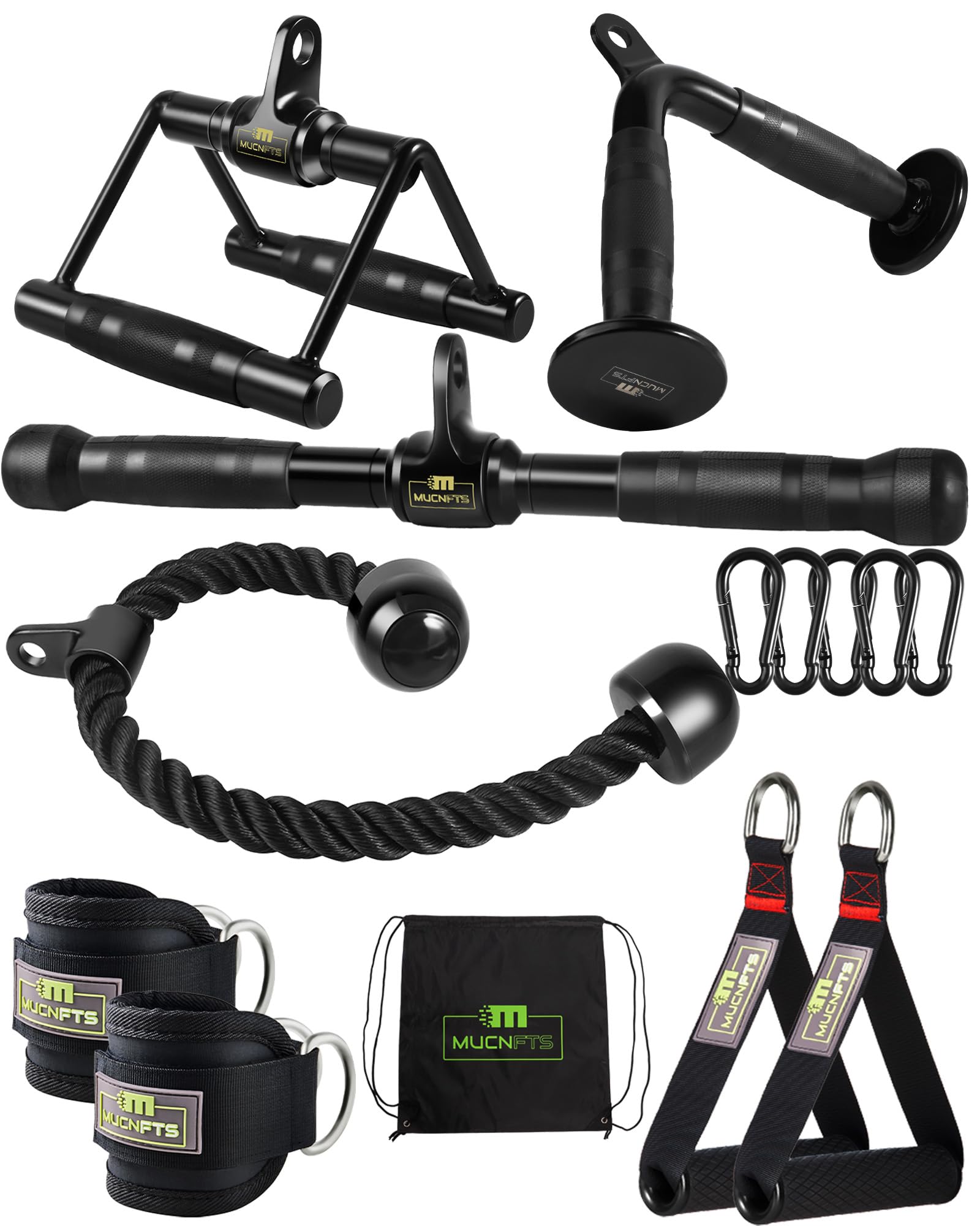 Heavy-Duty LAT Pulldown & Tricep Cable Machine Attachments for Home Gym - Durable Weight Training Accessories - Perfect for Strength Training, Back Workouts & Arm Exercises