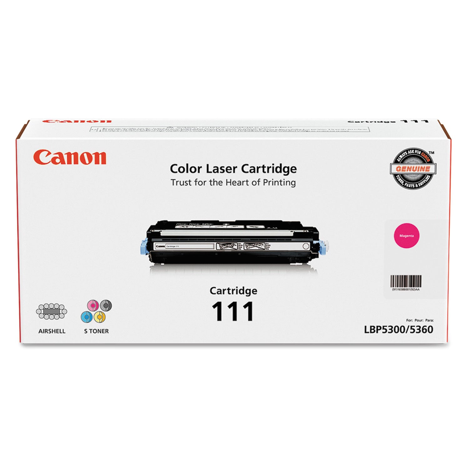 1658B001 (111) High-Yield Magenta Toner Cartridge - 6000 Pages | Compatible for HP, Canon Printers | Ideal for Office & Home Printing