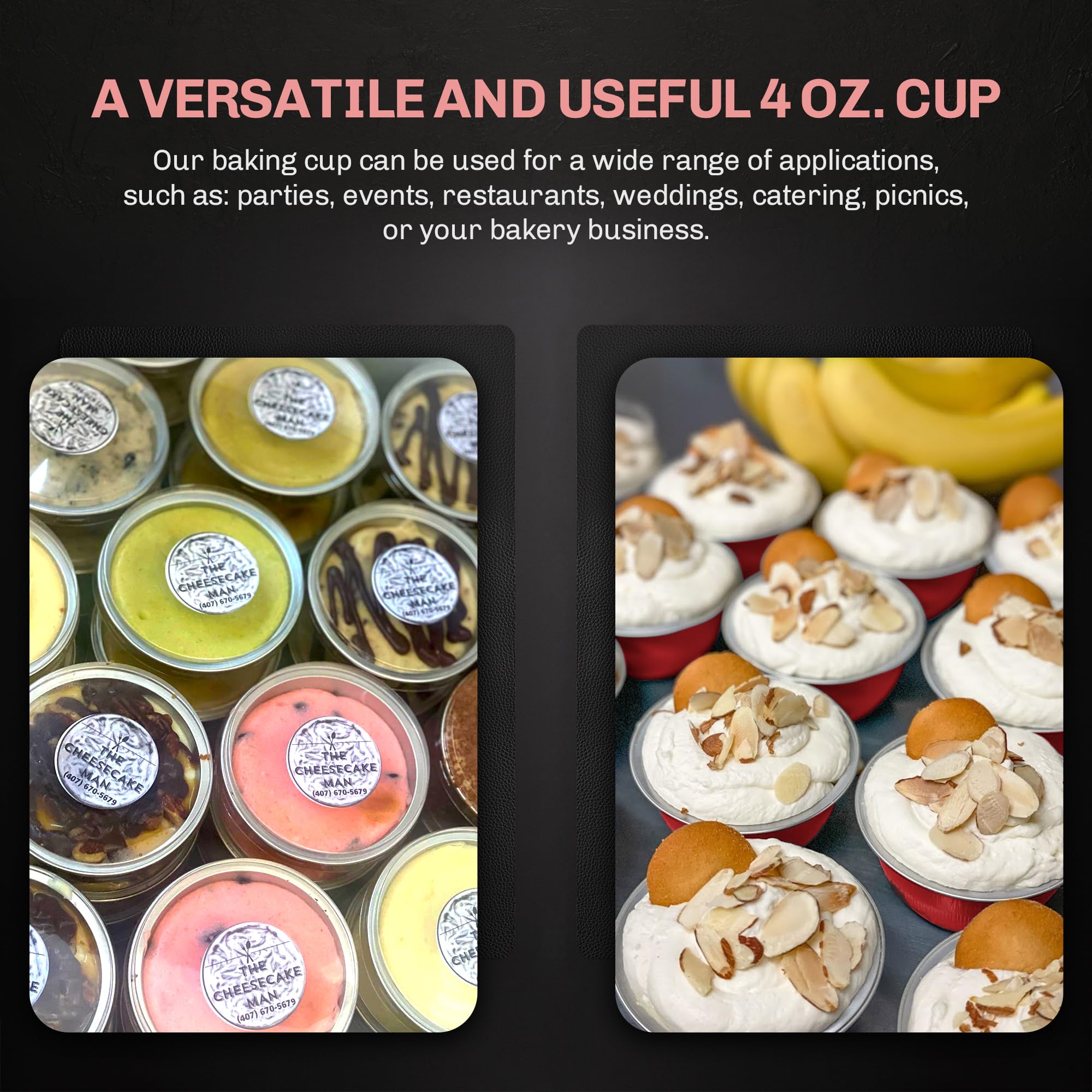 KitchenDance 4oz Disposable Aluminum Baking Cups with Lids - 1000 Pack Red Colored Foil Pans for Creme Brulee, Flan, Cupcakes - Perfect for Baking, Cooking, Meal Prep & Party Serving