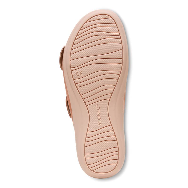 Vionic Women's Mirage Corlee Casual Slip-On Slide Sandals - Orthotic Arch Support with Three-Zone Comfort Technology | Comfortable & Supportive Ladies Sandals for Walking, Travel & Everyday Wear