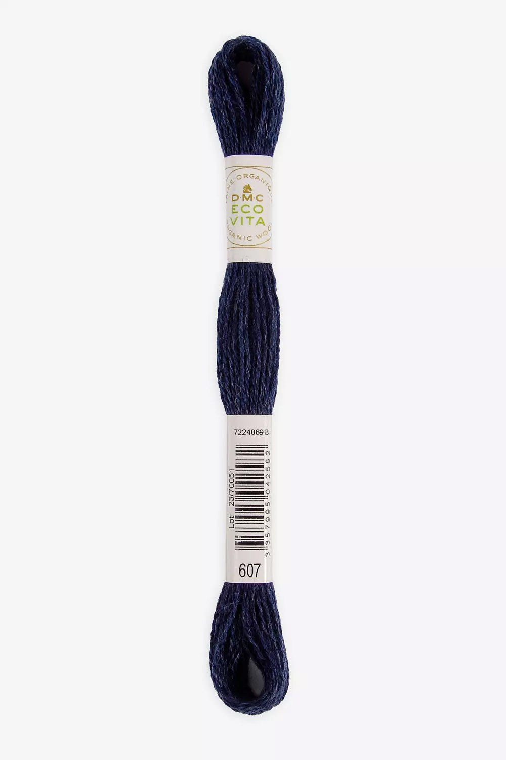 DMC 607 Eco Vita Wool Embroidery Thread - Premium Hand Embroidery Yarn for Needlepoint, Cross Stitch & DIY Crafts - Perfect for Home Decor, Scarf Knitting & Gift Making