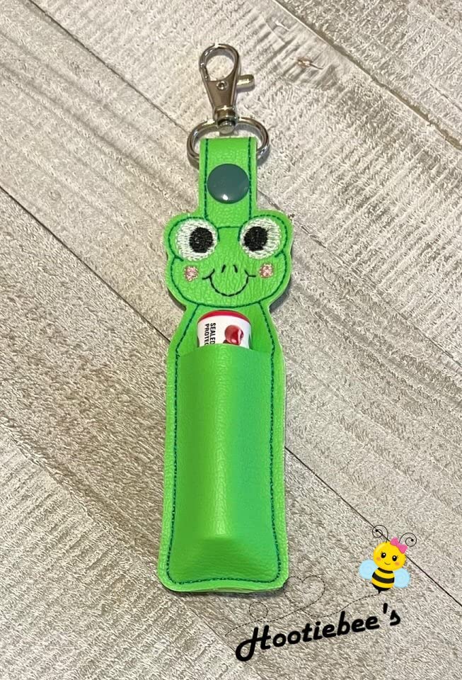 Frog Hand Sanitizer Holder & Lip Balm Holder - Cute Sanitizer Clip for Purse, Keychain, Backpack - Perfect for School, Office, Travel, and Daily Use