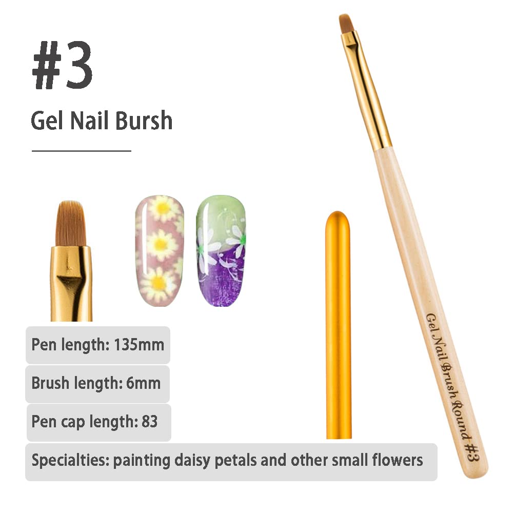 Professional Nail Art Brush Set - UV Gel Painting Brushes for Phototherapy with Pen Holder Plate - Perfect for Salon & Home Manicure - DIY Nail Design & Gel Polish Application