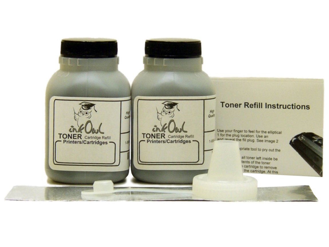 InkOwl Toner Refill Kit (2-Pack) - Compatible with Canon 104 & HP Q2612A (12A) Cartridges - High Yield Replacement for Home & Office Printers