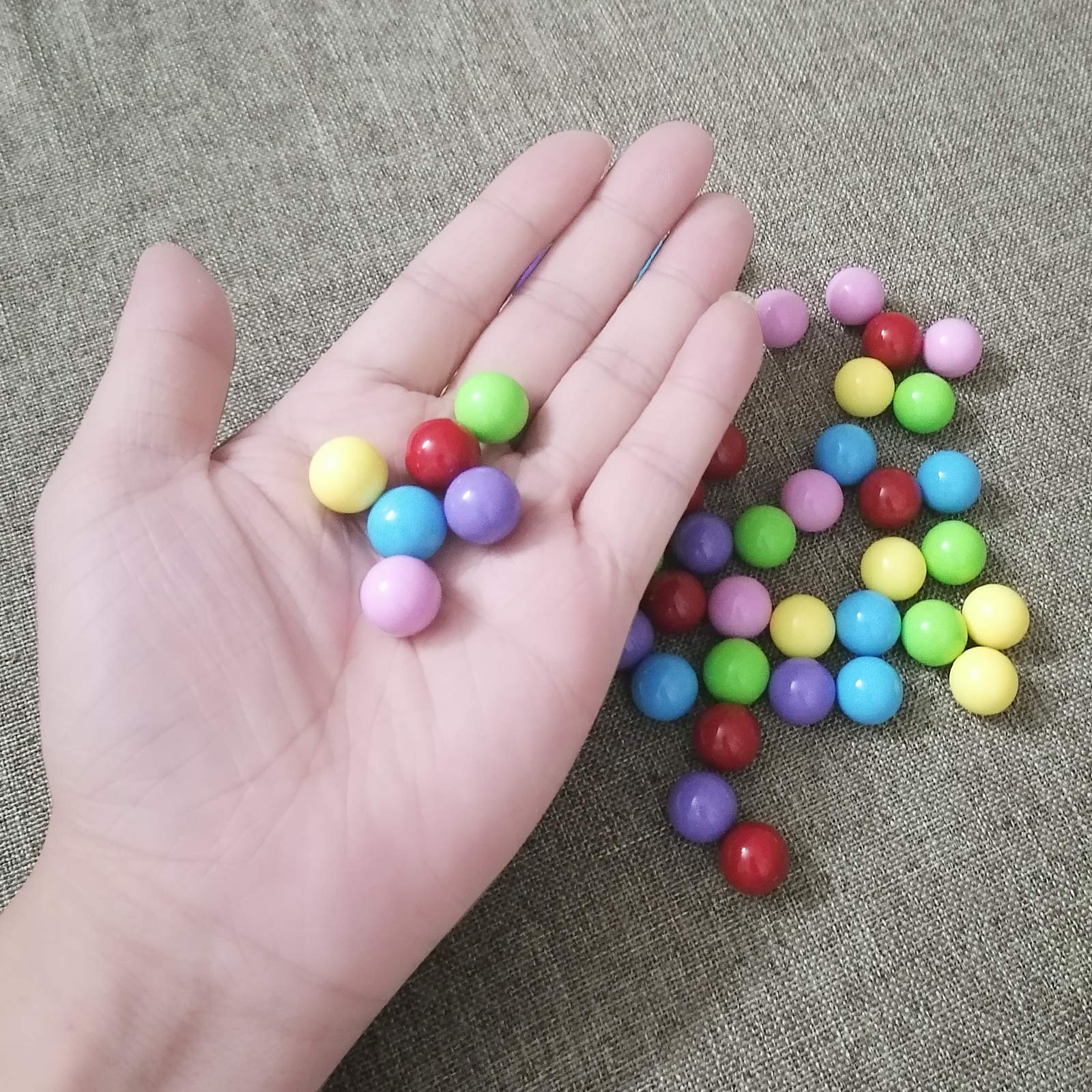 60 Pcs 14mm Chinese Checkers Marbles in 6 Vibrant Colors - Replacement Game Balls for Marble Run, Board Games & Kids Educational Toys - Perfect for Family Game Night, STEM Learning & Classic Marble Games