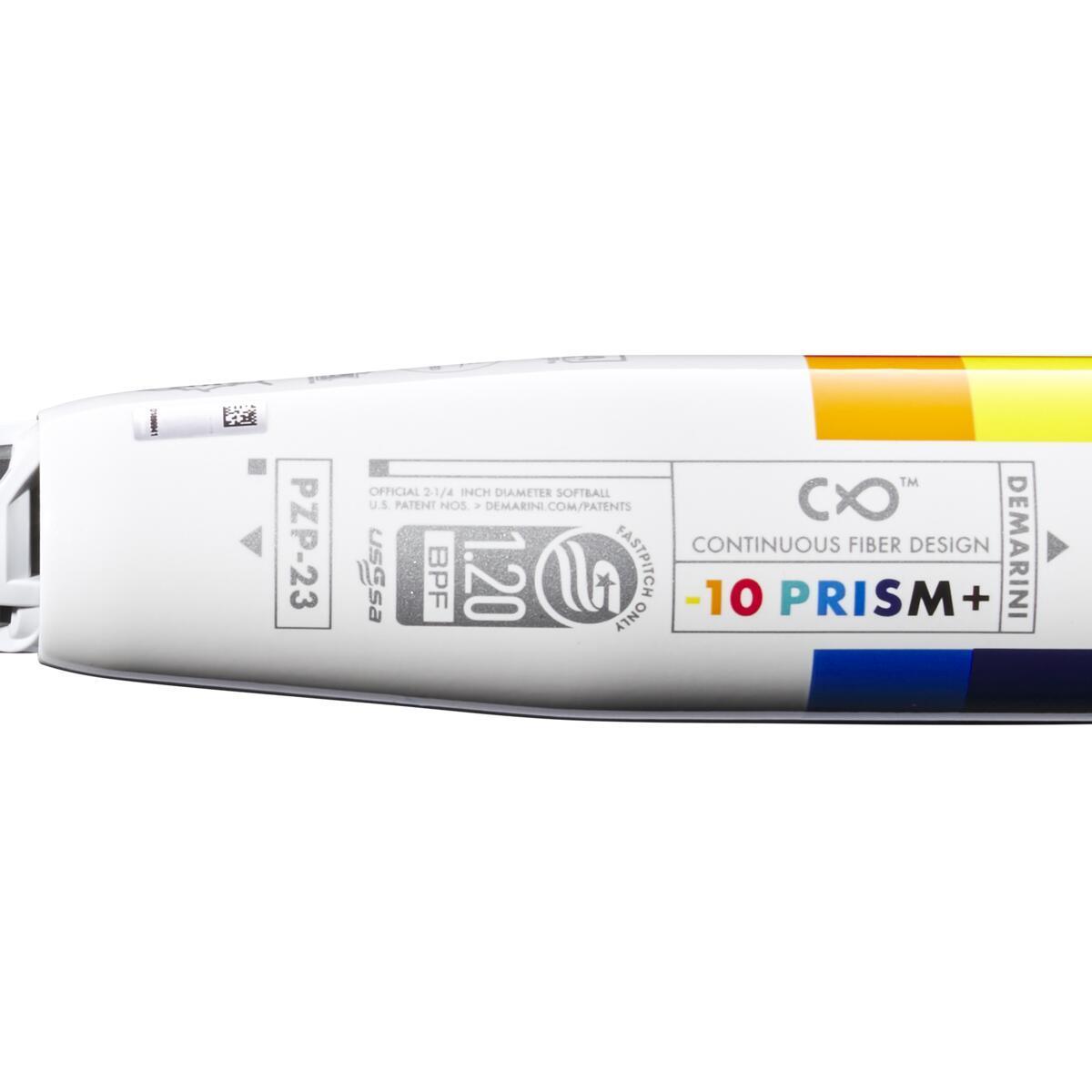 2023 DeMarini Prism+ (10) Fastpitch Softball Bat - WBD2363010 | Lightweight & Durable for Competitive Play | Perfect for Tournament & League Games