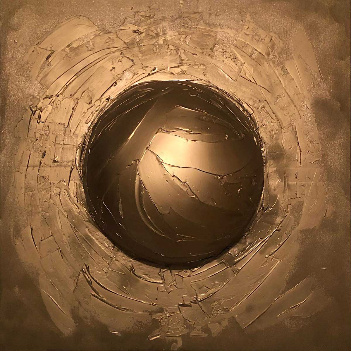 Mars Mixed Media Canvas - Abstract Space Art Painting for Home & Office Decor - Perfect for Living Room, Bedroom, or Studio Wall Art